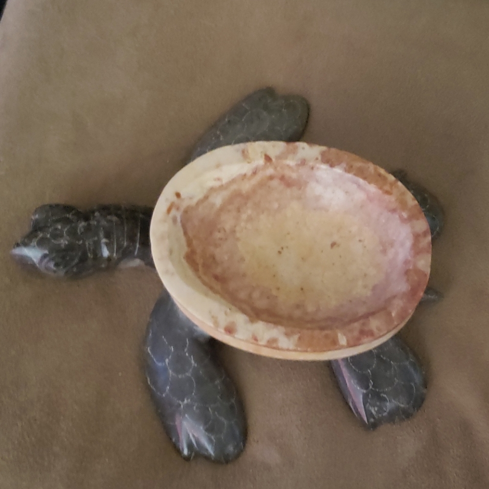 Turtle Marble Trinket Box. - Picture 2 of 7